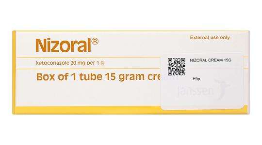 Nizoral Jassen Cream 20mg/g for the treatment of skin fungal infections (15g)